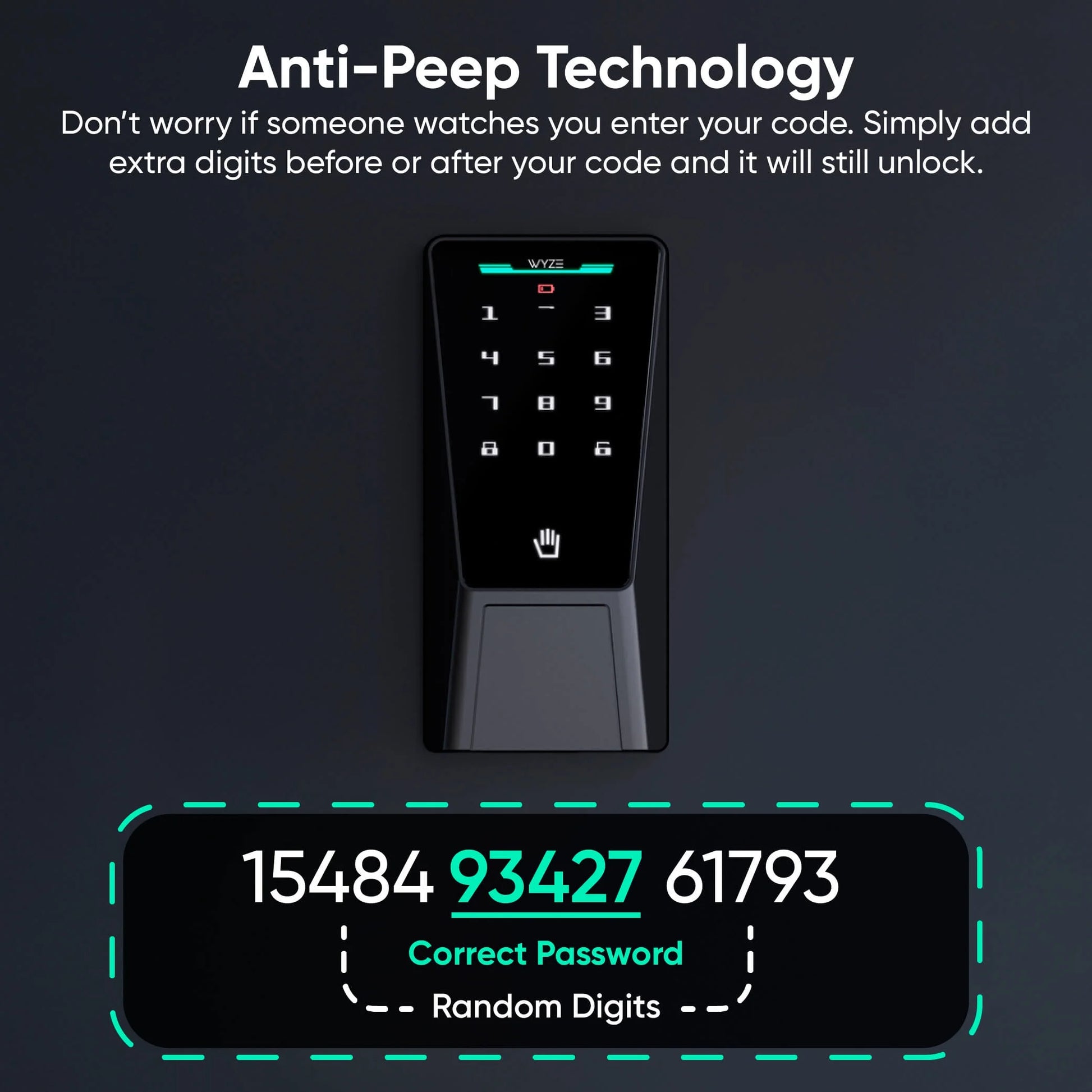 Palm Lock Smart Door Lock with Palm Vein Recognition, Keypad, Auto Lock, Dual Battery, Wi-Fi, BHMA3 Certified