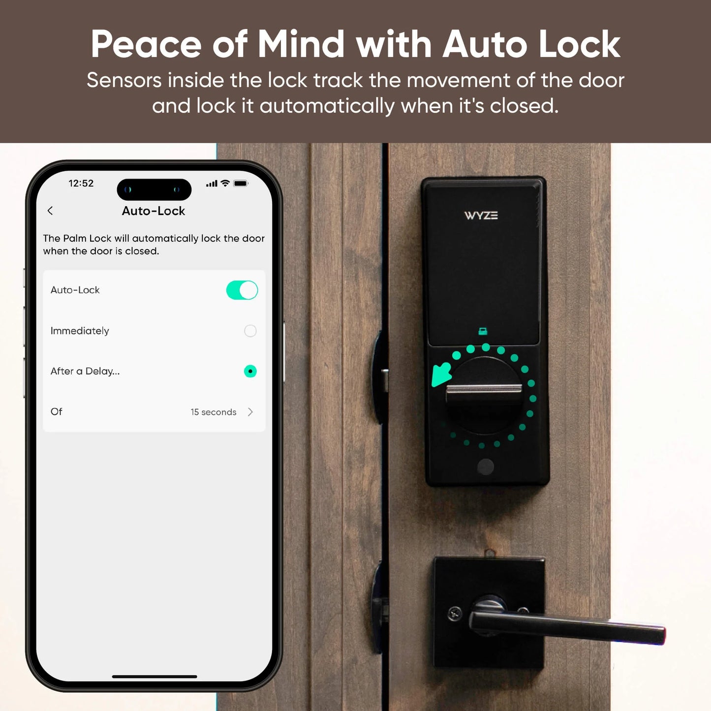 Palm Lock Smart Door Lock with Palm Vein Recognition, Keypad, Auto Lock, Dual Battery, Wi-Fi, BHMA3 Certified